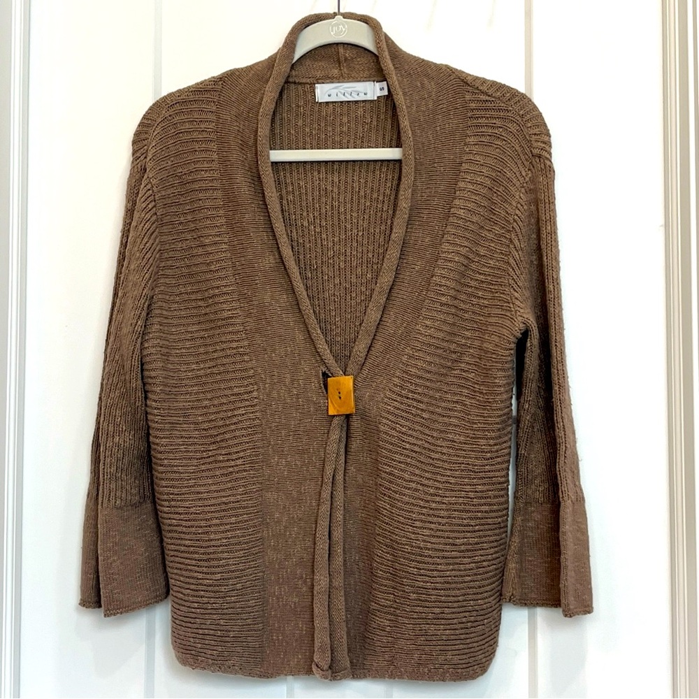 WILLOW Women’s Sweater Chunky‎ Cardigan One Button Lagenlook Bohemian Size Small